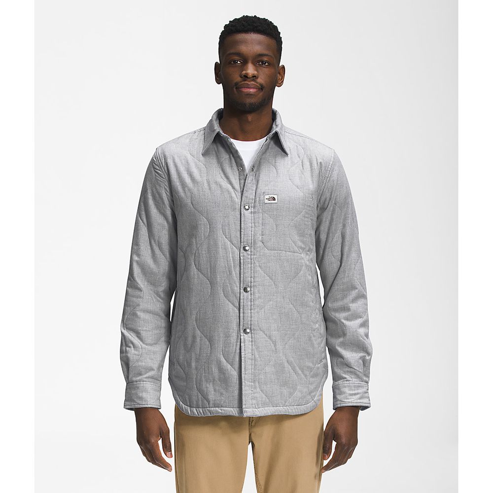 The North Face Overshirts Mens Australia - The North Face Quilted Grey (JCP-274613)